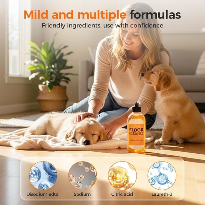 Powerful Stain Removing Floor Cleaner, 2026 New Hardwood Floor Cleaner Acid Free Formula Enzyme, Multi-Surface Solution for Mopping Stone Tile Laminate Vinyl Floors (2 pack)