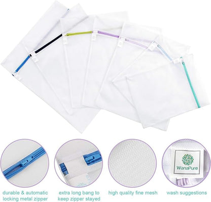 9Pcs Mesh Laundry Bag for Delicates, Lingerie Bags for Laundry - (1 Large & 4 Medium & 2 Small & 2 Bra Bags) for Garment, Underwear, Sock, Baby Clothes, Sweater, Travel, Washing Machine