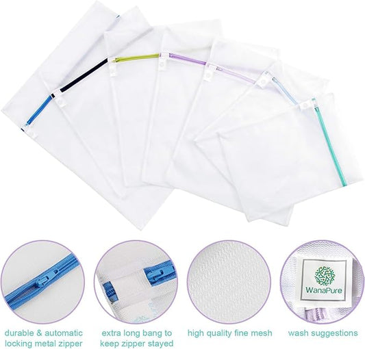 9Pcs Mesh Laundry Bag for Delicates, Lingerie Bags for Laundry - (1 Large & 4 Medium & 2 Small & 2 Bra Bags) for Garment, Underwear, Sock, Baby Clothes, Sweater, Travel, Washing Machine