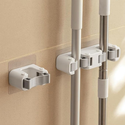 Broom Holder Wall Mount Mop and Command Broom Hanger Organizer Wall Mount Self Adhesive (Single Clip)