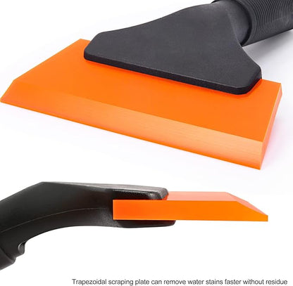 EHDIS Small Squeegee 5 inch Rubber Window Tint Windshield Scraper for Car,Glass, Mirror, Shower, Door,Bathroom Cleaning(Orange)
