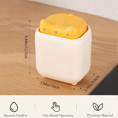 Cat-Shaped Dish Soap Dispenser - Liquid Soap Pump Dispenser for Kitchen Countertop, Ideal for Dishwashing Liquid (Yellow)