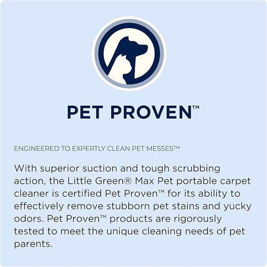 BISSELL® Little Green® Max Pet Portable Carpet and Upholstery Deep Cleaner, Car/Auto Detailer, with Self-Cleaning Tough Stain Tool and Pet Hair Removal Tool (3860)