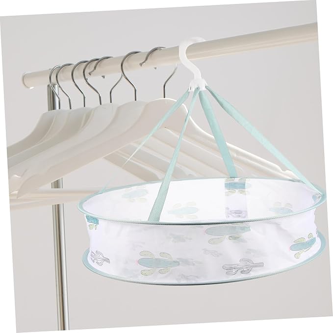 Clothes Drying Hanger Basket Laundry Hanging Basket Sturdy Mesh Laundry Organizer Family Tool