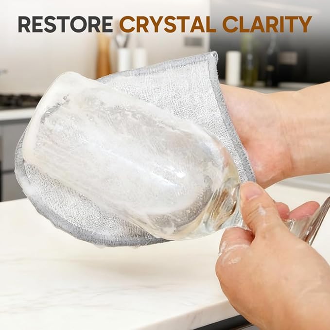 Steel Wire Dishwashing Gloves, Oil-Resistant & Heat-Resistant Reusable Dish Gloves for Kitchen Cleaning
