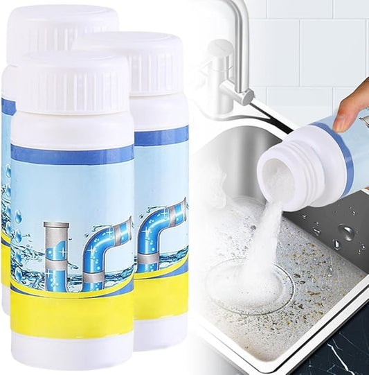 Sink and Drain Cleaner, 2025 New Sink Drain Cleaning Powder, Multi-functional Pipe Unclogging Solution for Kitchen and Bathroom, Fast Acting Clog Remover for Home Users (3pcs)