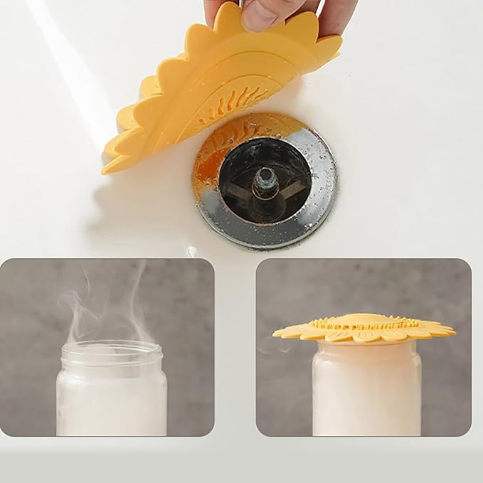 Flower Shape Sink Stopper Silicone Shower Drain Bath Plug Hair Catcher Sink Drain Covers Kitchen Bathroom Sink Plug