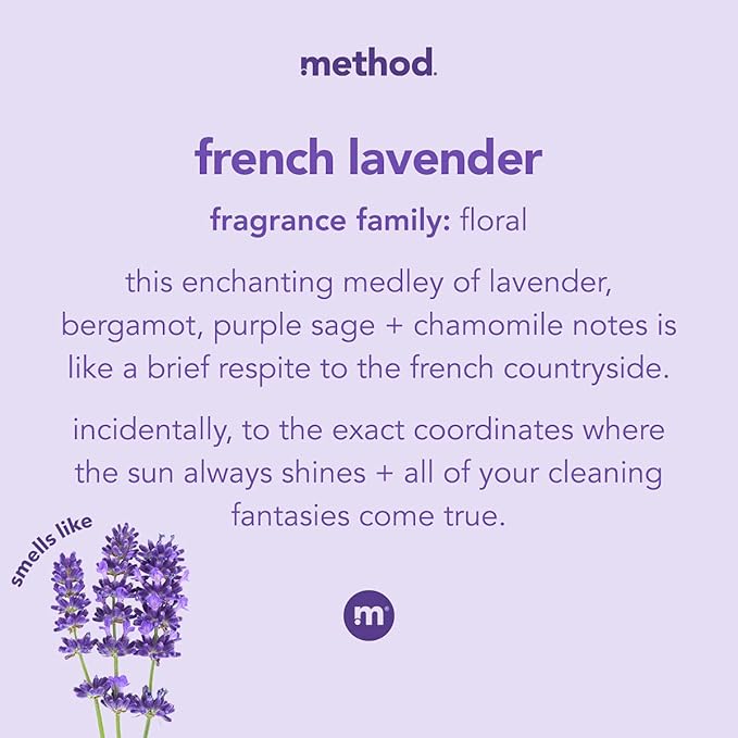 Method All-Purpose Cleaning Wipes, French Lavender, Multi-Surface, Compostable, 70 Count (Pack of 1)