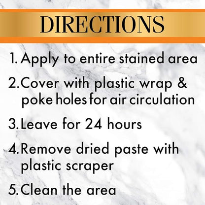 Stone Care International Stone Stain Remover - 10 Ounce - Stain Remover for Food, Coffee, Red Wine, Ink, Mildew, Oil Stains
