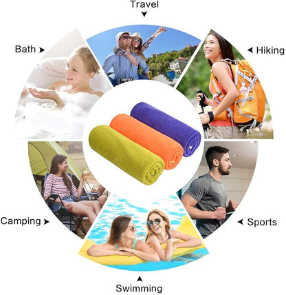 SINLAND Microfiber Gym Towels Super Absorbent Compact Travel Workout Towel Quick Dry Camping Sweat Towel for Sports Beach Swimming Backpacking Hiking and Yoga Men Women 16 Inch X 32 Inch