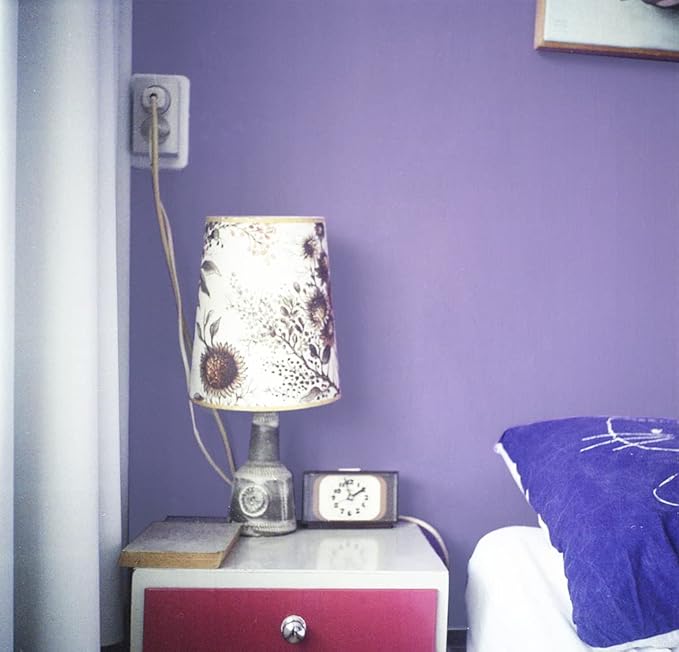HeloHo Purple Wallpaper Solid Color Peel and Stick Wallpaper 394"X15.7" Purple Contact Paper for Bedroom Self-Adhesive Removable Renter Friendly Wall Paper for Wall Furniture Cabinet Covering Vinyl