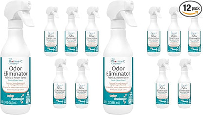 The Pharma-C Company - Odor Eliminator [6-12oz Bottles] - Bulk Fabric & Room Spray -Extra Strength Multipurpose Air Freshener & Fabric Refresher- Neutralize Deodorize (Pack of 2)