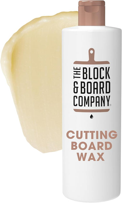 Specialist Cutting Board Wax by the Block & Board Company | Food Grade Finishing Wax for Wood, & Butcher Block, Countertop and Utensils | Preserves Wood | Food Grade Cleaning Solution | 8.5oz/250ml