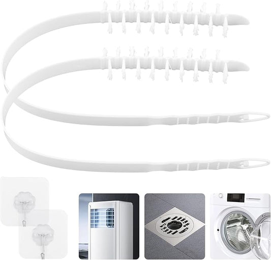 2PCS Washing Machine Cleaning Brush,Rolling Washing Machine Cleaner Front Loader Cleaning Tools with Storage Hook(23.23x5.51x1.38inch)