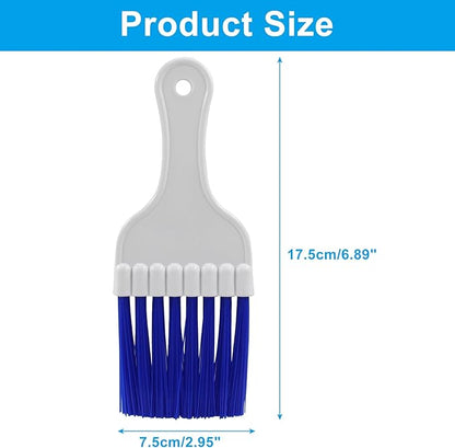 4 Packs Blue Air Conditioner Condenser Cleaning Brush Ac Coil Cleaner Brush HVAC Refrigerator Coil Cleaning Brush