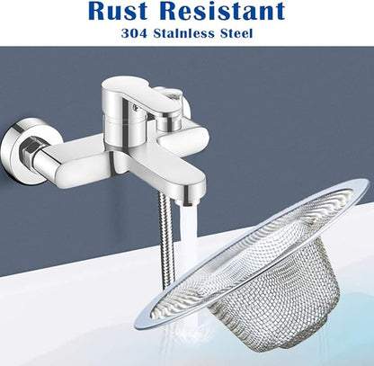 40 pcs Heavy Duty Stainless Steel Slop Basket Filter Trap, 2.75" Top / 1" Mesh Metal Sink Strainer,Perfect for Kitchen Sink/Bathroom Bathtub Wash Basin Floor Drain Balcony Drain Hole RV Sink