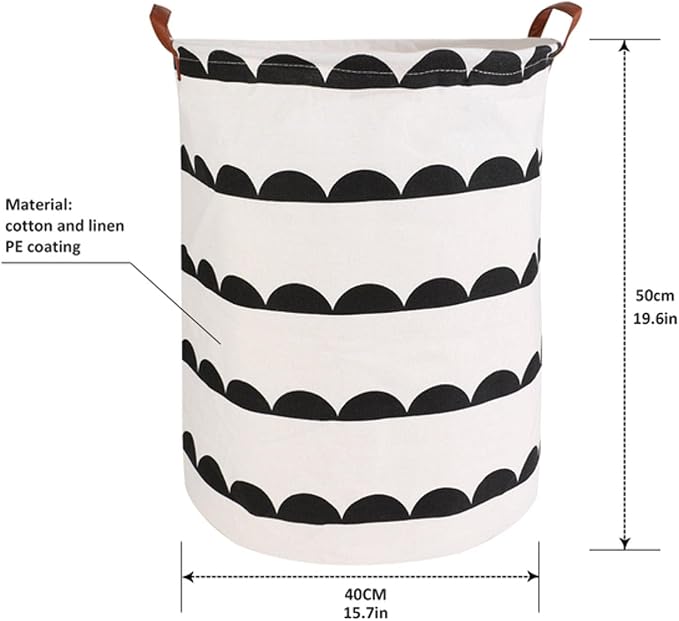 1PC Folding Laundry Basket Round Storage Bin Bag Large Hamper Collapsible Clothes Toy Basket Bucket Organizer Large Capacity