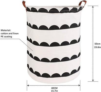 1PC Folding Laundry Basket Round Storage Bin Bag Large Hamper Collapsible Clothes Toy Basket Bucket Organizer Large Capacity