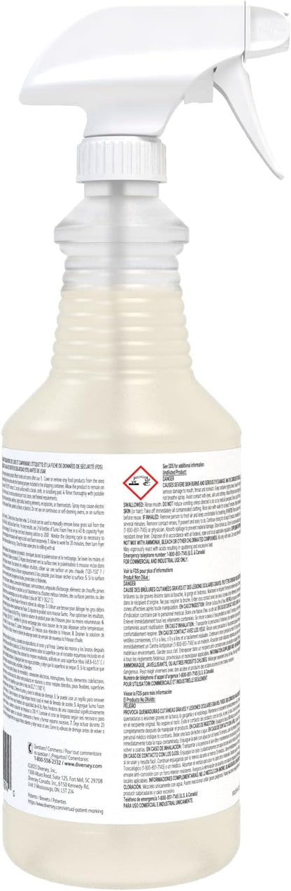 Diversey 903529270 Suma Foam Free Liquid Oven & Fryer Cleaner, Degreaser for Oven, Grill & Range Hood, Ready-to-Use Spray, 32-Ounce (Pack of 12)
