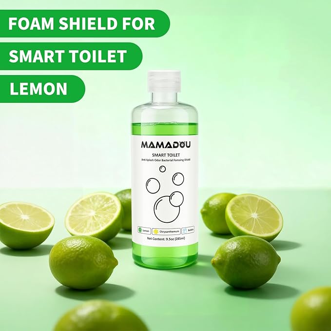 MAMADOU Smart Toilet Foaming Agent 285ml 2Pack Splash Proof Special Foam Shield Toilet Bowl Cleaner Stain-Resistant Cleaning Liquid For Fresh Bathroom Lime scent