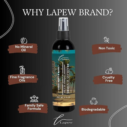 Lapew Room & Linen Spray | Fragrance Mist for Home, Car & Office | Fabric & Air Freshener | Neutralizing Mist | Made in USA | Brazilian Summers