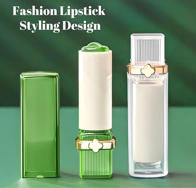 Mini Lint Roller, Portable & Travel Lint Remover for Clothes and Pet Hair, Pocket-Size Lipstick Design, 1 Green and 5 Refills