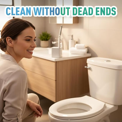 Disposable Toilet Cleaning System: Toilet Brush & Holder Kit with 18PCS Pre-Soaked Cleaner Wall-Mount Scrubbing Toilet Brush Bathroom Cleaning Kit (White)