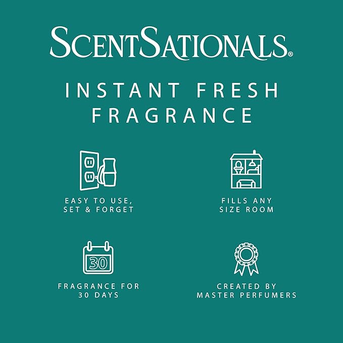 ScentSationals Eucalyptus Leaf & Cedar Fragrance Oil Plug In Air Freshener Refills 3-Pack - Works with Scentsationals Wall Plugs, Long-Lasting Home Fragrance, 0.8 fl oz Each, Packaging May Vary