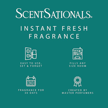 ScentSationals Eucalyptus Leaf & Cedar Fragrance Oil Plug In Air Freshener Refills 3-Pack - Works with Scentsationals Wall Plugs, Long-Lasting Home Fragrance, 0.8 fl oz Each, Packaging May Vary