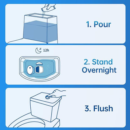 Vacplus Toilet Tank Cleaner - 6 Pack Automatic Descaler Tablets, Powerful Mold & Rust Remover, Long-Lasting Bowl Cleaning Solution