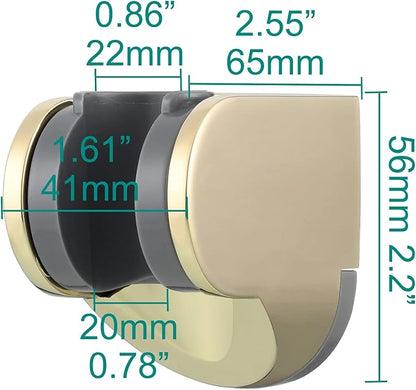 Tecmolog Adjustable Shower Head Holder Wall Mount Handheld Shower Bracket Plastic for Bathroom, Zirconium Gold, ST01J1