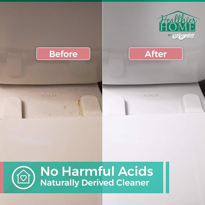 CHOMP! Bathroom Hardwater Stain Cleaner: Healthier Home BathroomMagic Gel Spray-Removes Soap Scum, Lime Scale Grime Remover Showers Toilets, Bath Tub, Tile, Grout, Grapefruit 32 oz