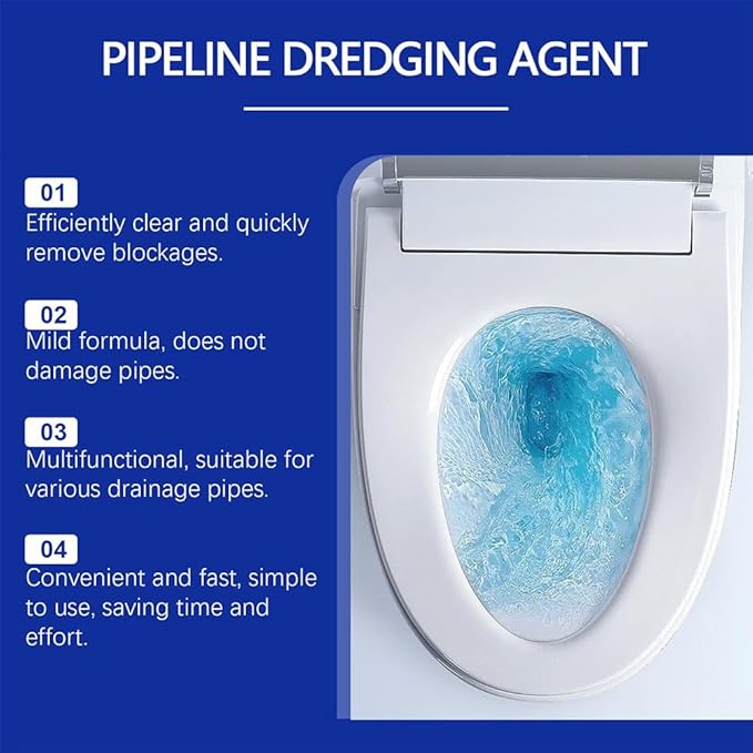 2026 Upgrade Drain Clog Remover, Pipeline Dredging Agent, Powerful Quick Cleaning Drain Toilet Cleaner Tool, Unclog Toilet Clog And Kitchen Sink Pipe Unblocker Powder