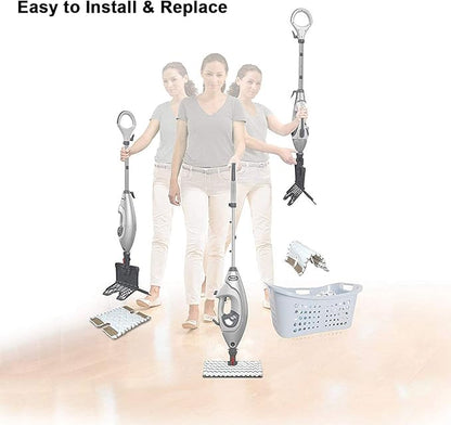 3 Pack Touch-Free Steam Mop Pads + 3 Pack Triangle Dirt Grip Washable Pads Kit for Shark Lift-Away Pro & Genius Steam Pocket Mop System S3973 S3973D S5002 S5003 S6001 S6002 S6003 Part P184WQ & P182W