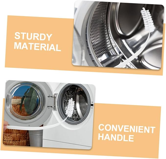 4pcs Rolling Washer Cleaning Brush Long Handle Drum Cleaner for Efficient Debris Removal Bendable Design for Reach Areas Easy Maintenance Tool for Washing Machine
