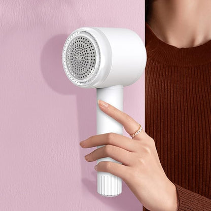 IMIKEYA Fabric Shaver and Electric Lint Remover 2pcs with Sticky Lint Container, Rechargeable Clothes Hairball Trimmer for Home and Carpet Use