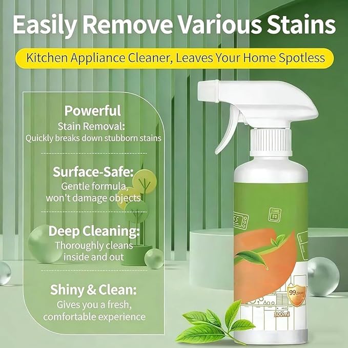 Electrolyzed Ion Kitchen Cleaner Spray, Natural Enzyme Formula Gentle on Appliances, Multifunctional Powerful Kitchen Cleaner for Hold, Oven, Stove, Range Hood, Easy Cleaning Household Items (2)