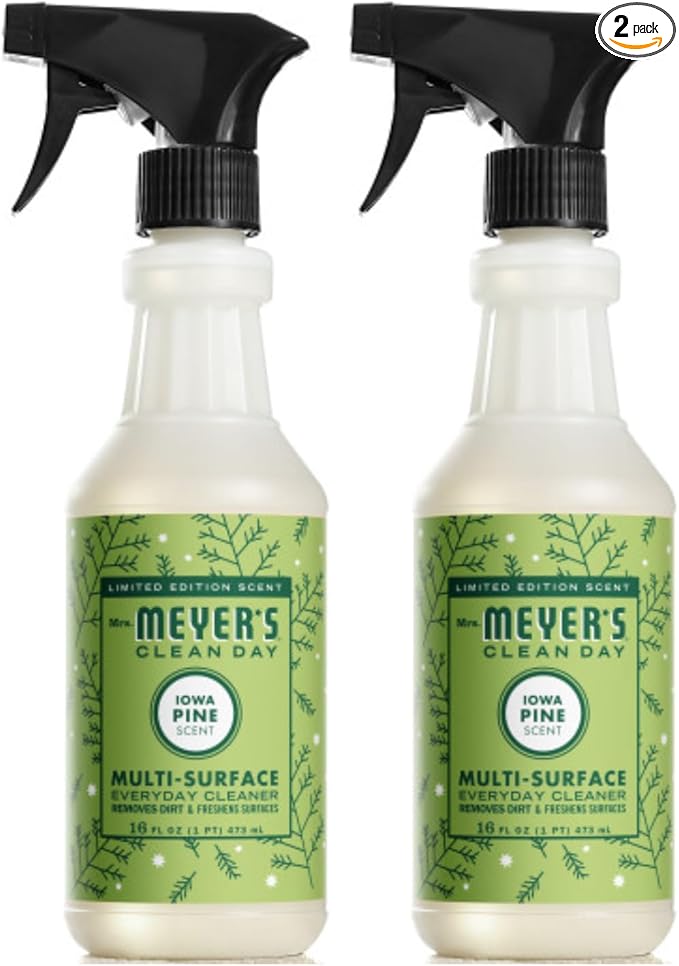 Mrs. Meyer's Clean Day Countertop Spray, Iowa Pine, 16 Fluid Ounce (Pack of 2)