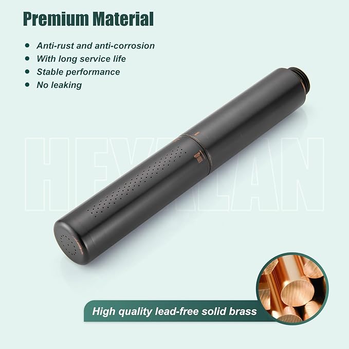 Heyalan Hand Held Shower Wand, High Pressure Handheld Head with Strong Flow, Luxury Spray for Bathroom,Dual Function,Oil-Rubbed Bronze