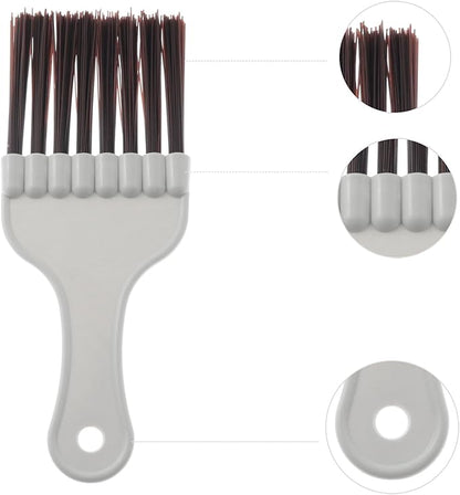 4PCS Brown Plastic Air Conditioner Condenser Cleaning Brush 17.5x7.5cm Refrigerator Cleaner Suitable for Finned Evaporator Coils