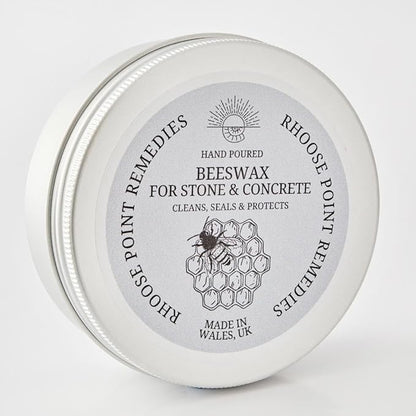 Rhoose Point Remedies Beeswax Polish for Stone & Concrete 7.0 Fl Oz – Cleans, Seals & Protects Natural & Man-Made Surfaces inc. Marble, Quartz, Granite, Slate, Ceramic.