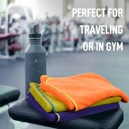 SINLAND Microfiber Gym Towels Super Absorbent Compact Travel Workout Towel Quick Dry Camping Sweat Towel for Sports Beach Swimming Backpacking Hiking and Yoga Men Women 16 Inch X 32 Inch