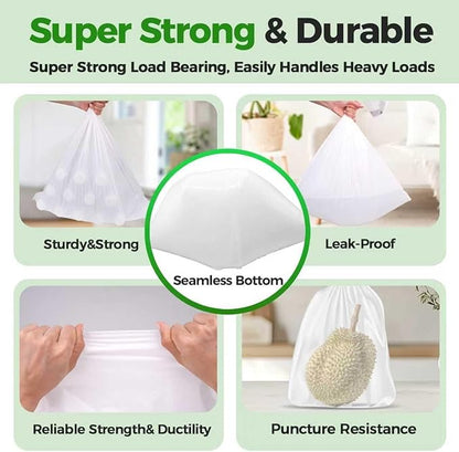18 Gallon 200 Count Compactor Kitchen Trash Bags Heavy Duty 1.2 Mil THICK Reinforced Drawstring Perfect Fit for 18 Gallon Compatible with Kitchenaid, Whirpool, GE 15 Inch Compactors GRAND SAVE!