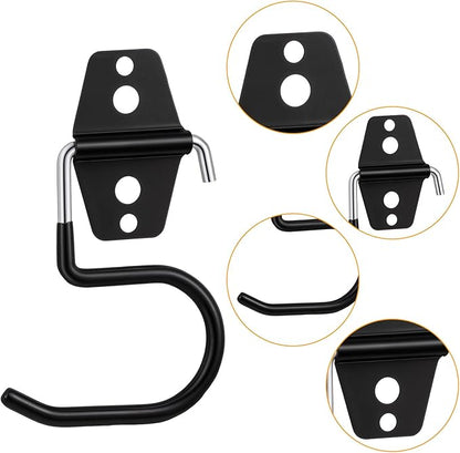 15 Pack Broom Holder Wall Mount - Heavy Duty Metal S Hooks with Anti-Slip Coating, Tool Hangers for Garage, Shed & Garden Organization, Includes Screws & Anchors