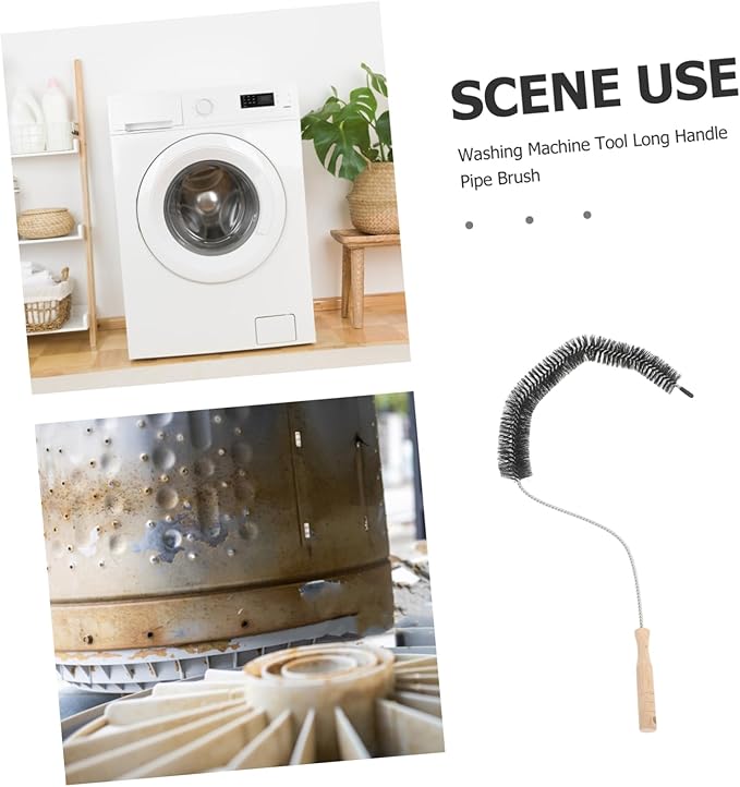OUNONA Washing Machine Cleaner Brush Laundry Washer Non Electric Cleaning Tool Dryer Lint Brush Long Handle