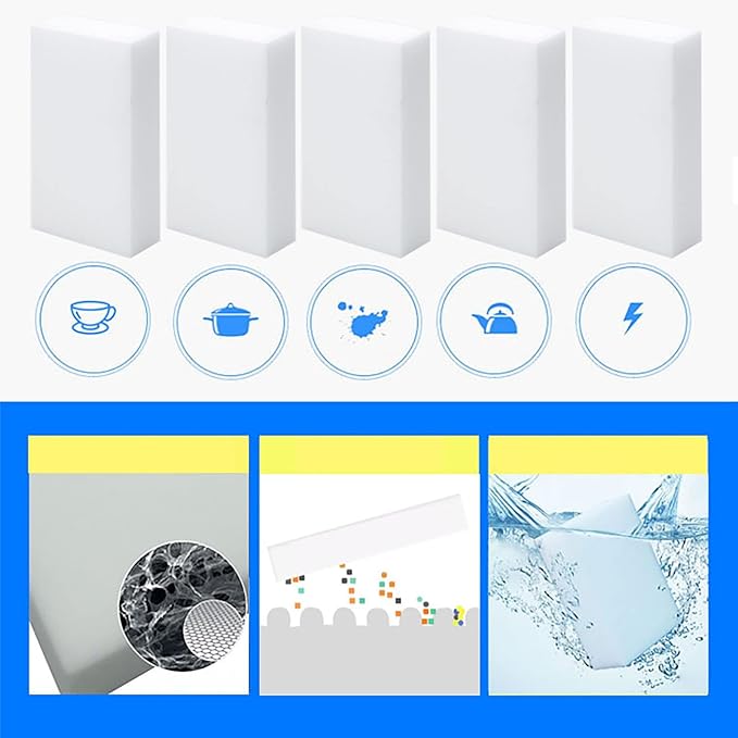 100 Pack Dish Sponges, Nonscratch Natural Cellulose Dish Sponge,Reusable Heavy Duty Durable Kitchen Sponges for Washing Dishes for Washing Dishwashing Bathroom Household Cookware Scrubbing