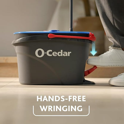 O-Cedar RinseClean Microfiber Spin Mop & Bucket Floor Cleaning System with Citrus Pac (Variety Pack)