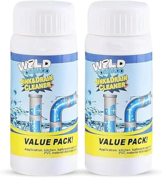 Drain Cleaner — Drain Powder, Powerful Sink and DrainCleaner Powder, Fast Foaming, Powerful Stain Removal (2 pcs)