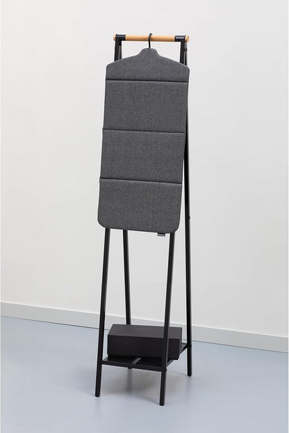 Brabantia - Foldable Steam Board - for High Pressure Clothes Steaming - Solid Heat Resistant Surface - Versatile Hanging Hook - Easier Steaming with Handheld Steamers - 36 x 16 inches - Pepper Black