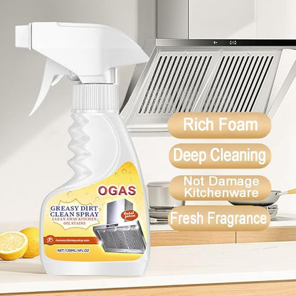 Kitchen Degreaser Spray, Heavy Duty Grease Cleaner for Stove, Oven, Range Hood & Countertops, Multi Surface All Purpose Cleaner for Cabinets, Backsplash & Appliances, Fresh Citrus Scent, 4oz